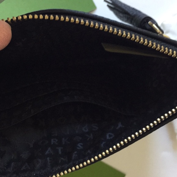 NWT Kate Spade Wristlet Black Leather Wallet - Picture 3 of 6